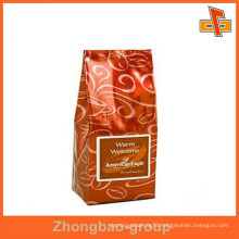 OEM Accept packaging material flat bottom printable aluminum foil coffee bag